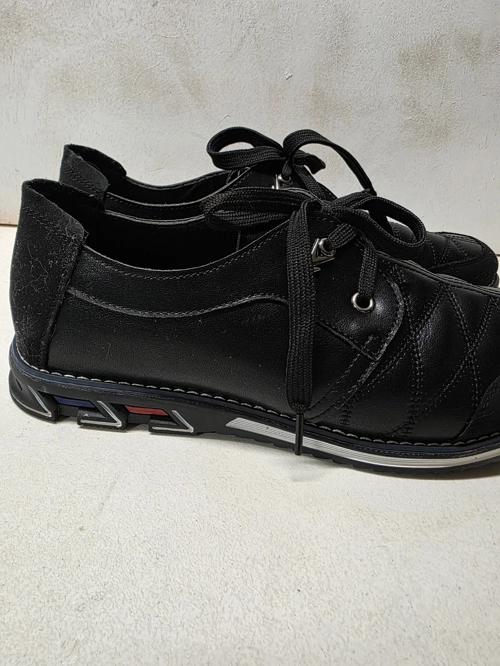 COSIDRAM Mens Black Lace Up Casual Dress Shoes Oxford Sneakers CN42